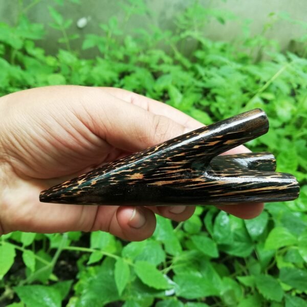 01 kuripe with two outputs, one piece, shamanic-Pona or Chonta wood, snuff applicator - Image 4